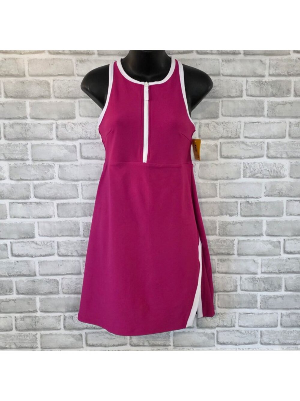 NWT SAGE Collective Pink Athletic Dress Romper Skort S Gorpcore Tennis Sporty - Picture 8 of 8